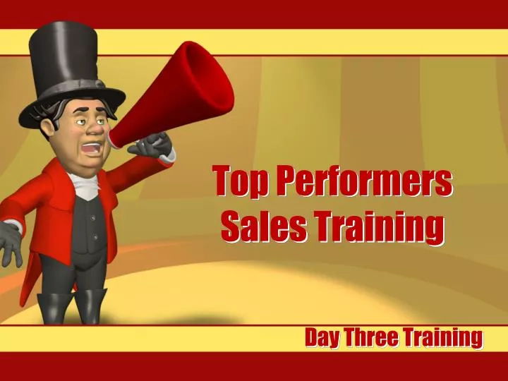 top performers sales training