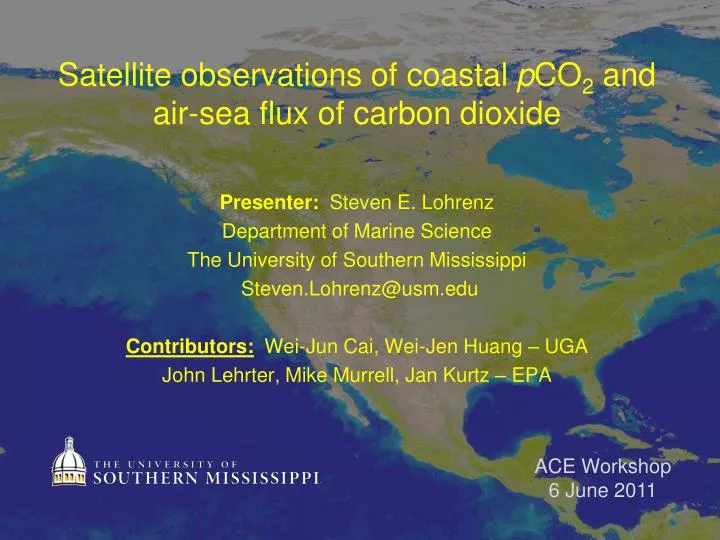 satellite observations of coastal p co 2 and air sea flux of carbon dioxide