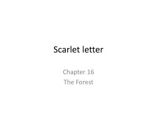 Scarlet letter