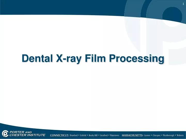dental x ray film processing