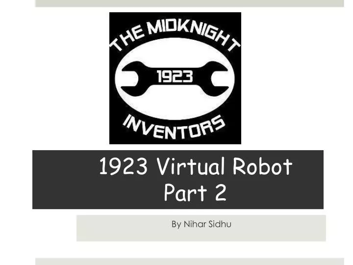 1923 virtual robot part 2