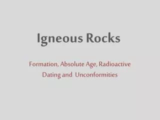 Igneous Rocks