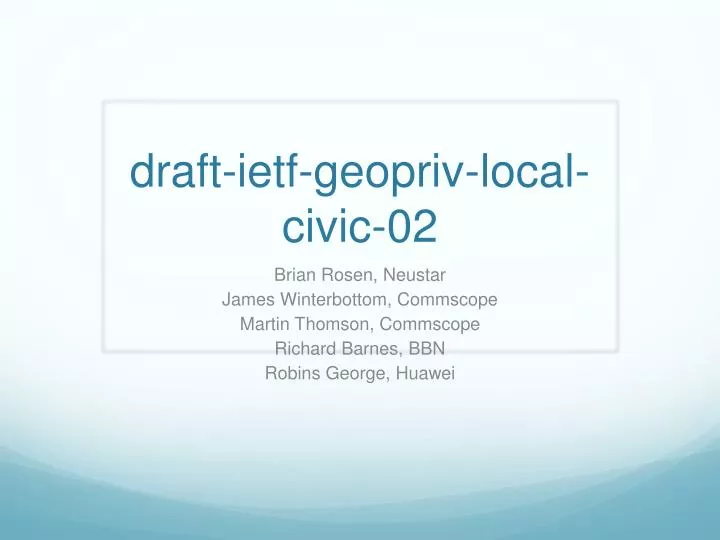 draft ietf geopriv local civic 02