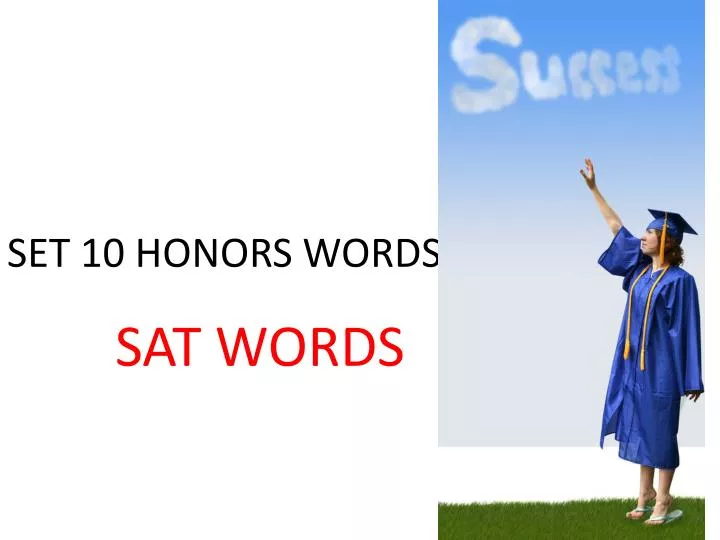 set 10 honors words
