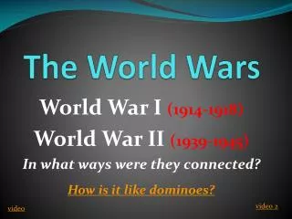 The World Wars