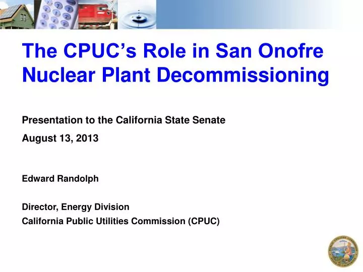 the cpuc s role in san onofre nuclear plant decommissioning