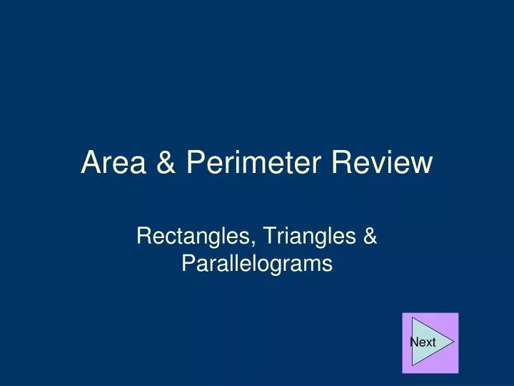area perimeter review