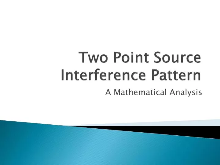 two point source interference pattern