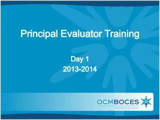 Principal Evaluator Training