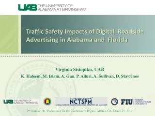 Traffic Safety Impacts of Digital Roadside Advertising in Alabama and Florida