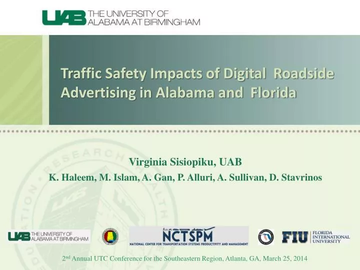 traffic safety impacts of digital roadside advertising in alabama and florida