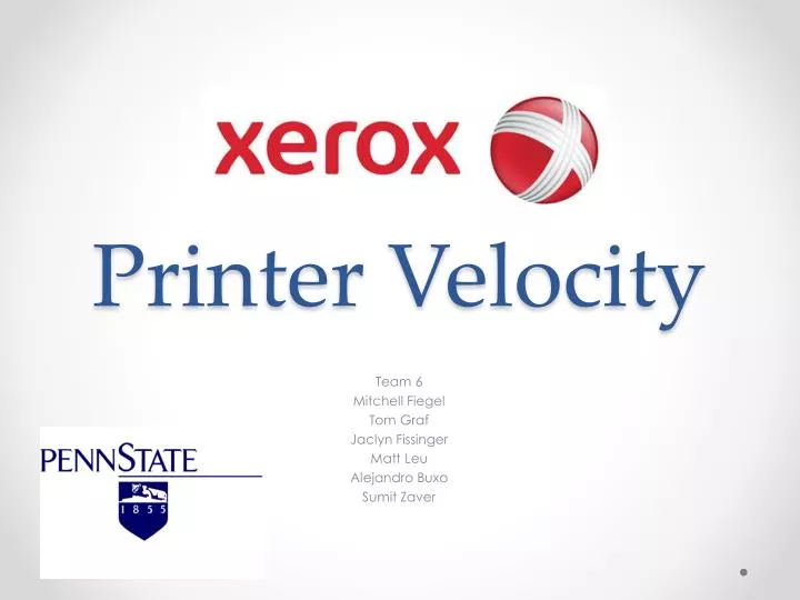 printer velocity