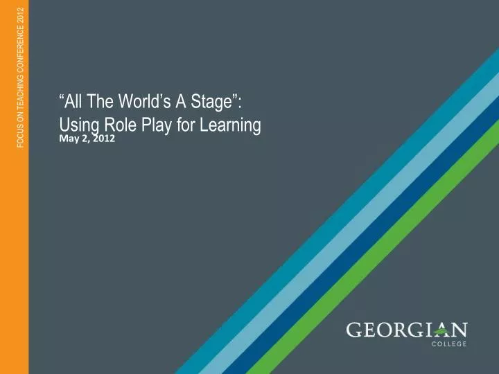 all the world s a stage using role play for learning