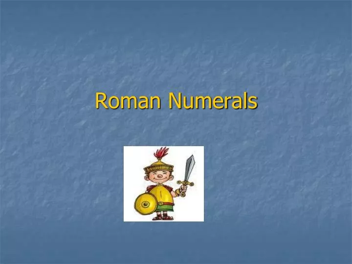 roman numerals