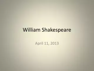 William Shakespeare