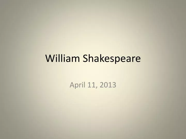 william shakespeare