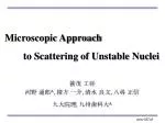 Investigating the Microscopic Scattering of Unstable Nuclei: Challenges and Approaches - slide 1