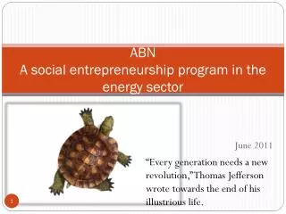 ABN A social entrepreneurship program in the energy sector