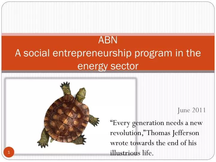 abn a social entrepreneurship program in the energy sector