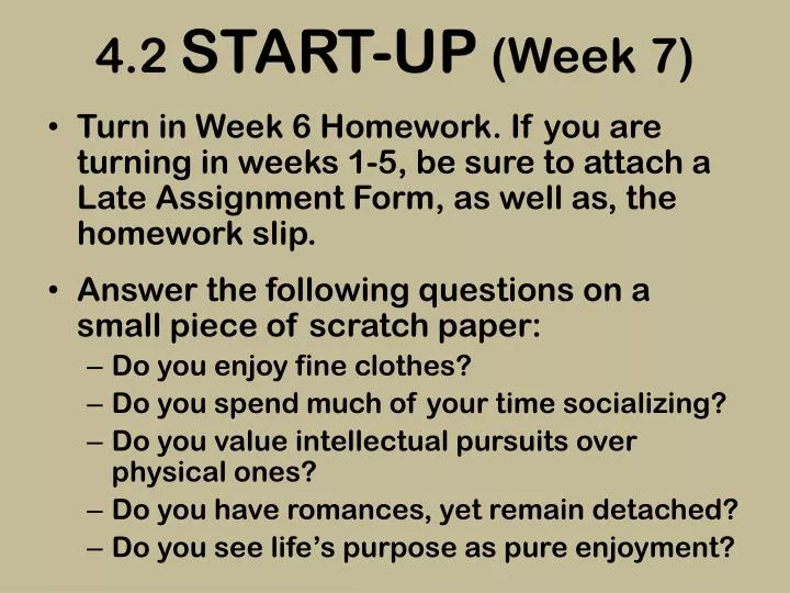 4 2 start up week 7