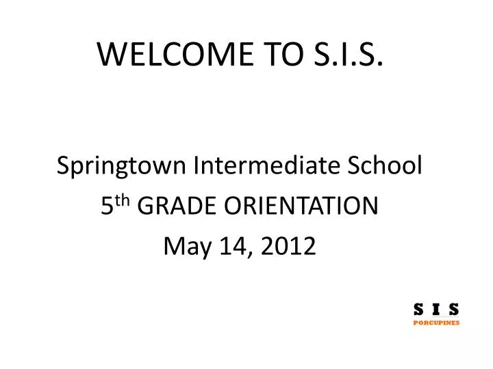 springtown intermediate school 5 th grade orientation may 14 2012