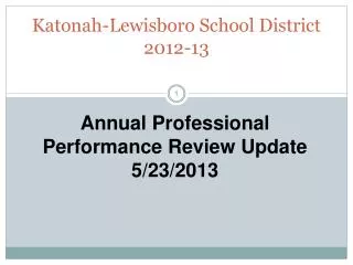Katonah-Lewisboro School District 2012-13
