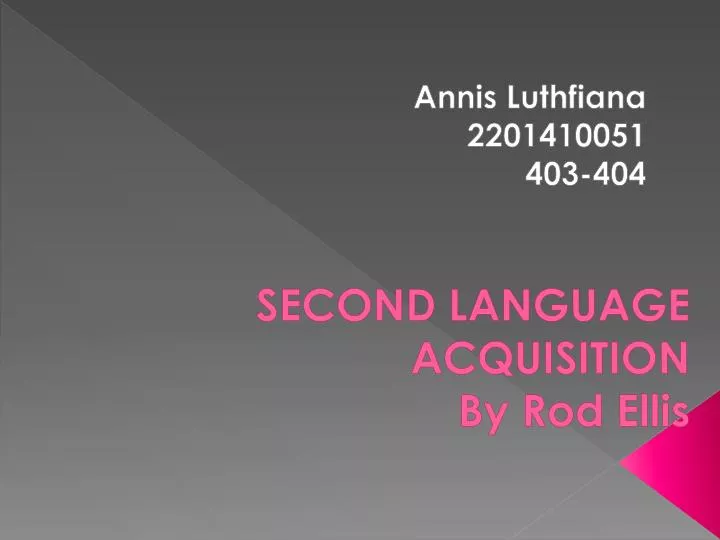 second language acquisition by rod ellis