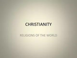 CHRISTIANITY