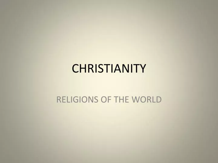 christianity