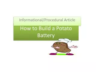 How to Build a Potato Battery
