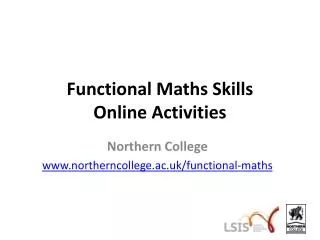 Functional Maths Skills Online Activities