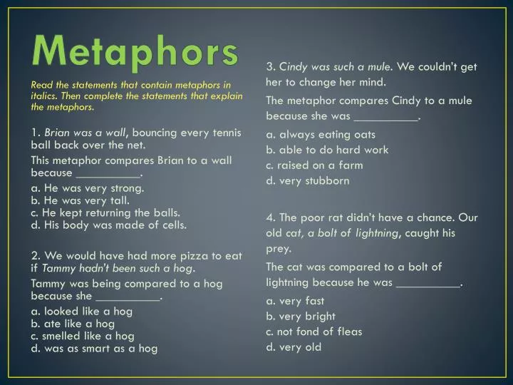 metaphors