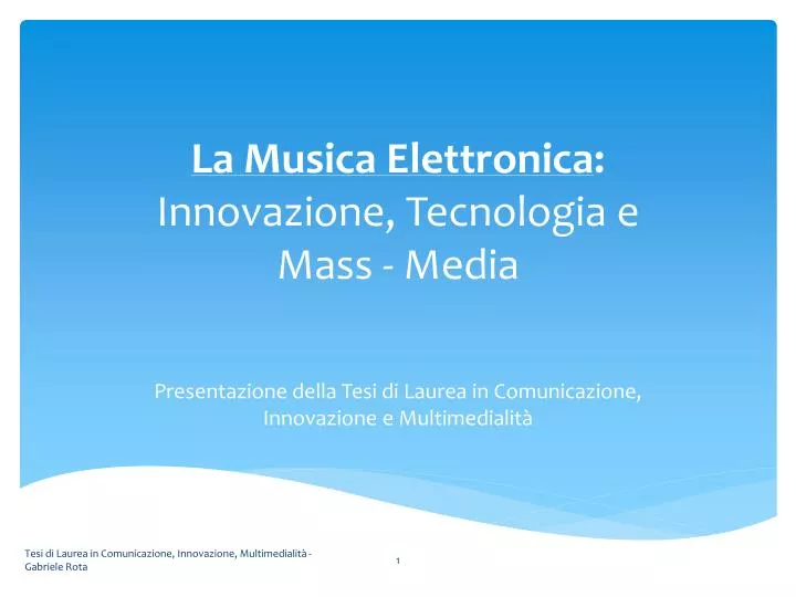 la musica elettronica innovazione tecnologia e mass media