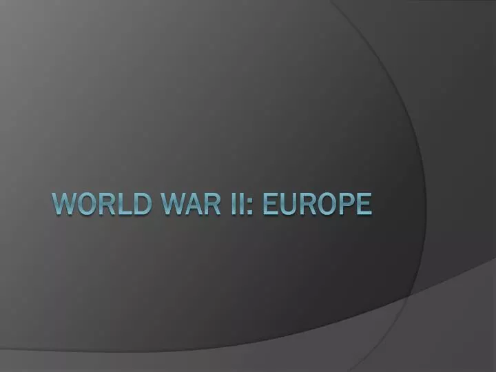 world war ii europe