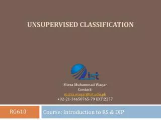 Unsupervised Classification