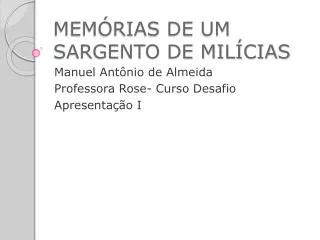 mem rias de um sargento de mil cias