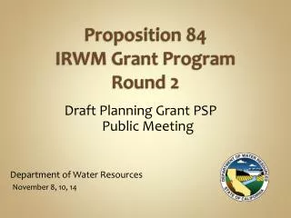 Proposition 84 IRWM Grant Program Round 2