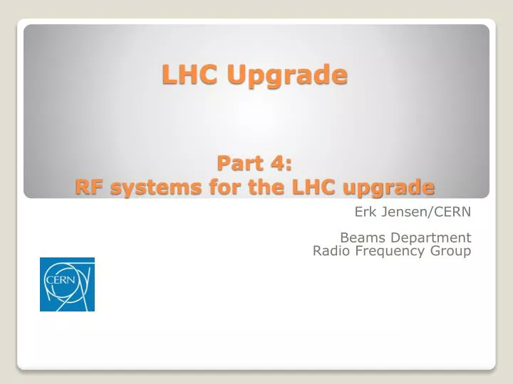 lhc upgrade part 4 rf systems for the lhc upgrade