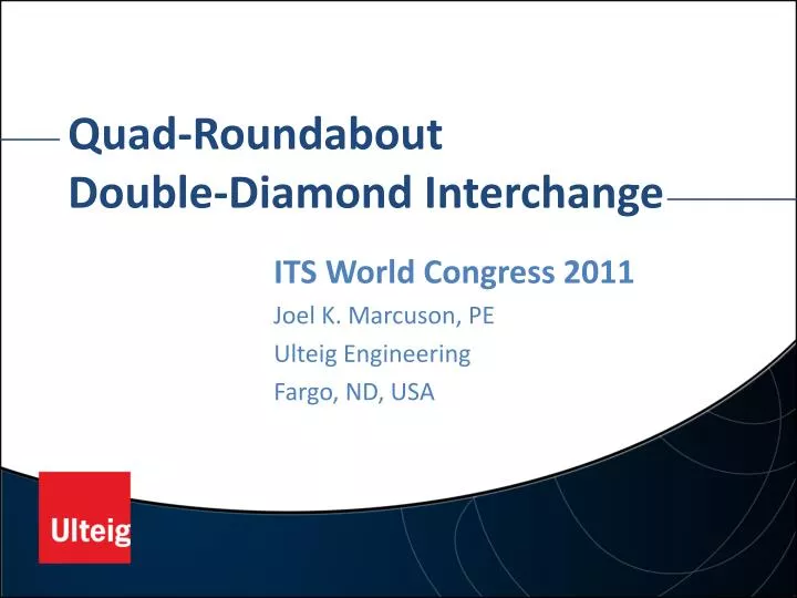 quad roundabout double diamond interchange