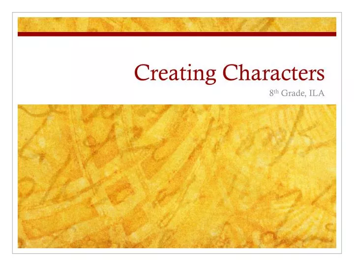 creating characters
