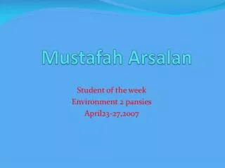 Mustafah Arsalan