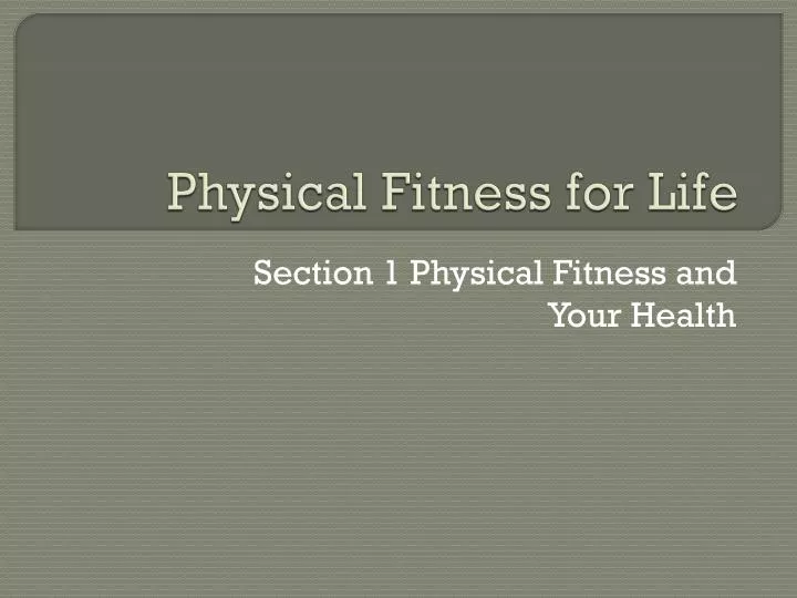 physical fitness for life