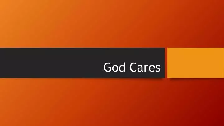 god cares