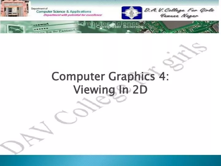 computer graphics 4 viewing in 2d
