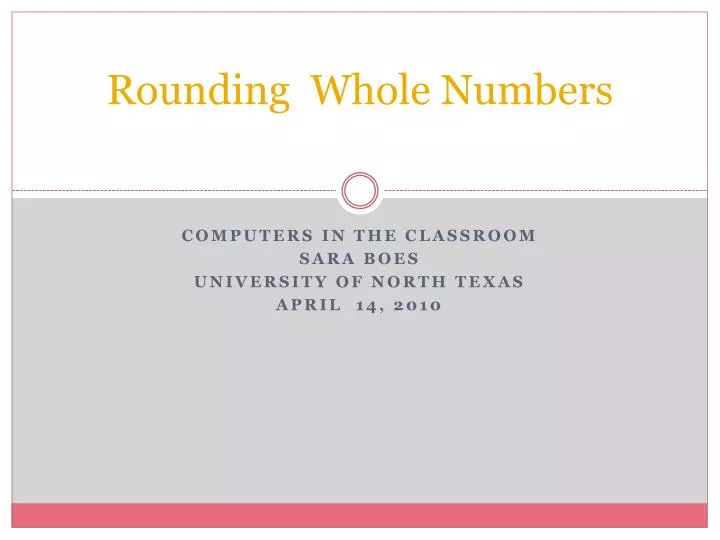 rounding whole numbers