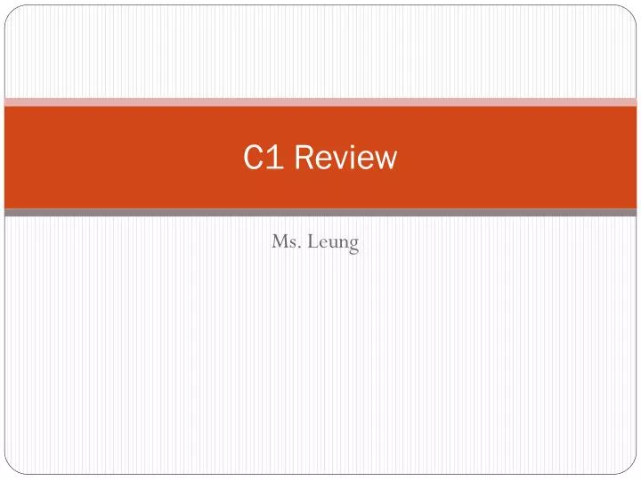 c1 review