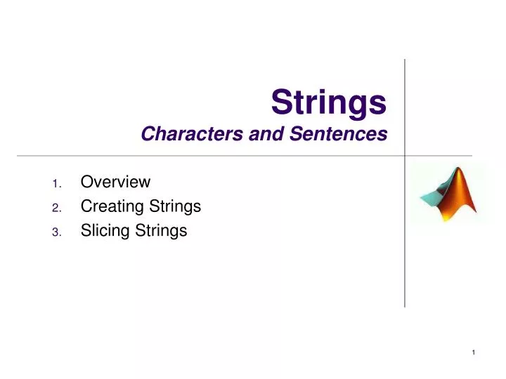 strings characters and sentences