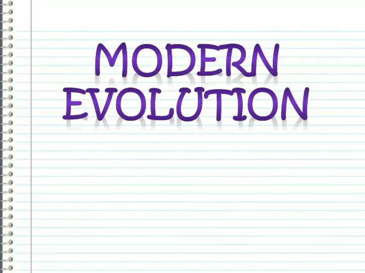 modern evolution