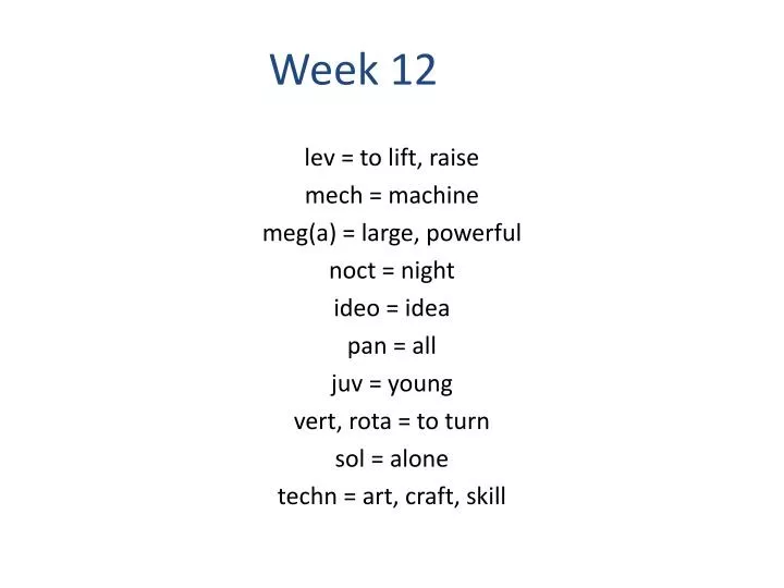 week 12