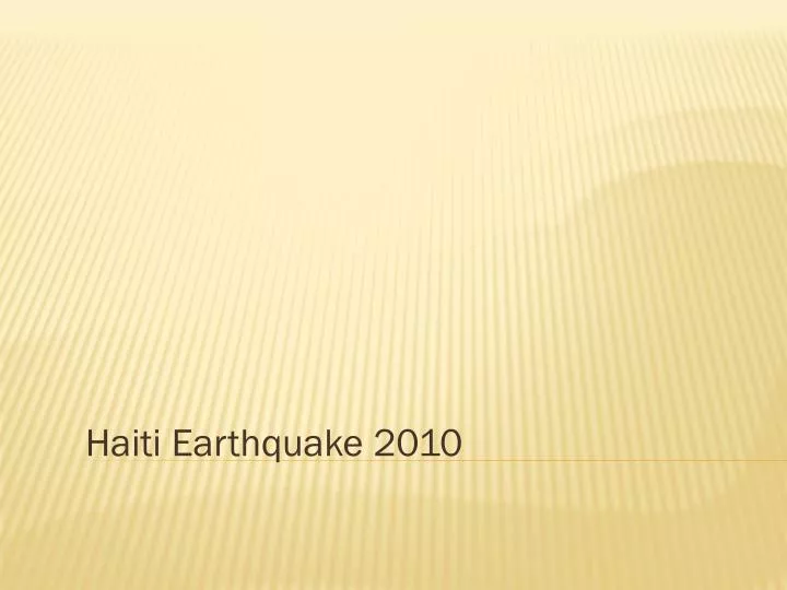 haiti earthquake 2010